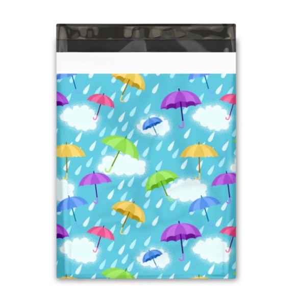 🆕 Rainy Day Umbrellas Poly Mailers Shipping 25 - Picture 1 of 4